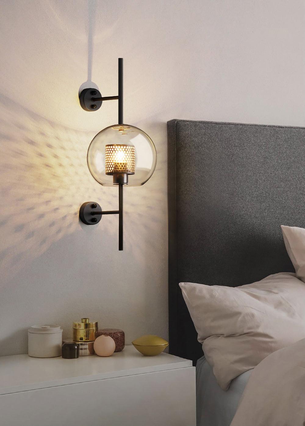 Chiswick Glass Wall Light - Modern Design, Adjustable Brightness