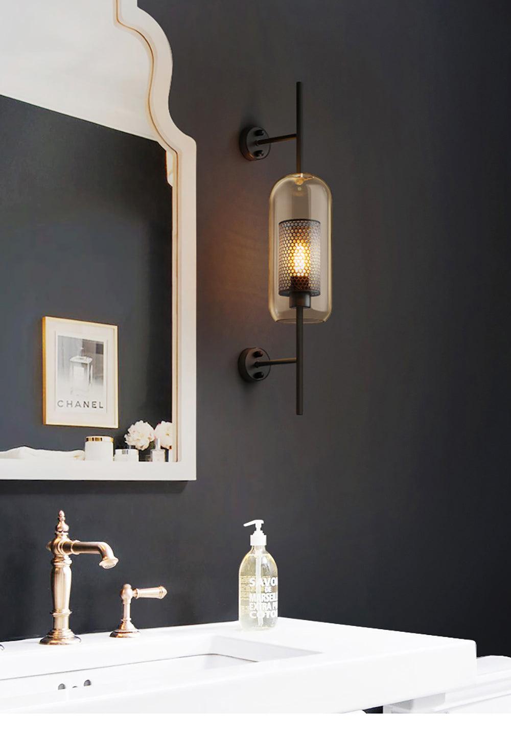 Chiswick Glass Wall Light - Modern Design, Adjustable Brightness