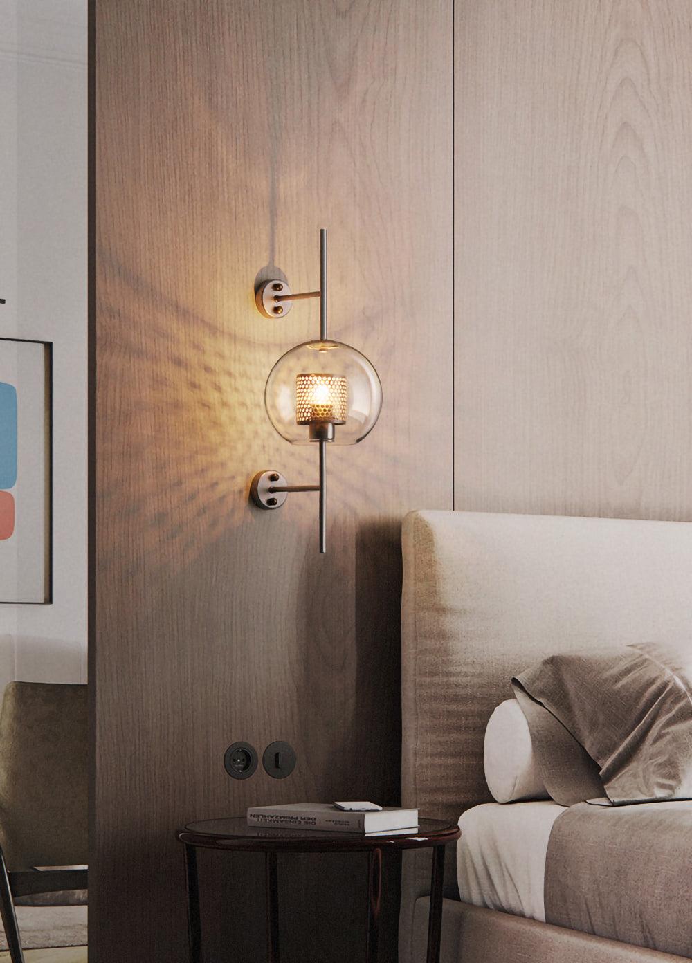 Chiswick Glass Wall Light - Modern Design, Adjustable Brightness