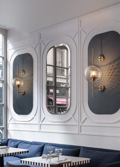Chiswick Glass Wall Light - Modern Design, Adjustable Brightness