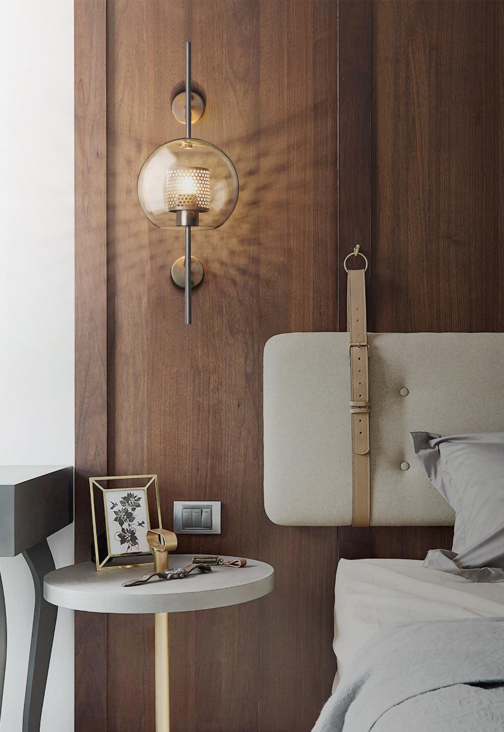 Chiswick Glass Wall Light - Modern Design, Adjustable Brightness