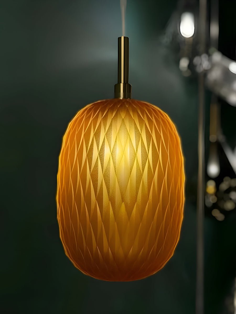 Elegant Chromatic Gem Drop Chandelier - Adjustable Height, LED Compati
