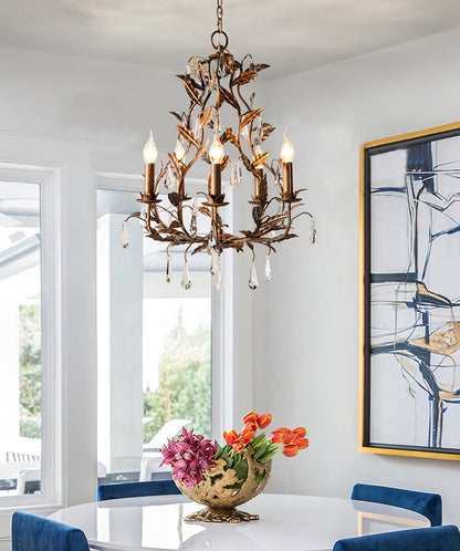 Circeo 5-Light Chandelier with Adjustable Height and Modern Elegance