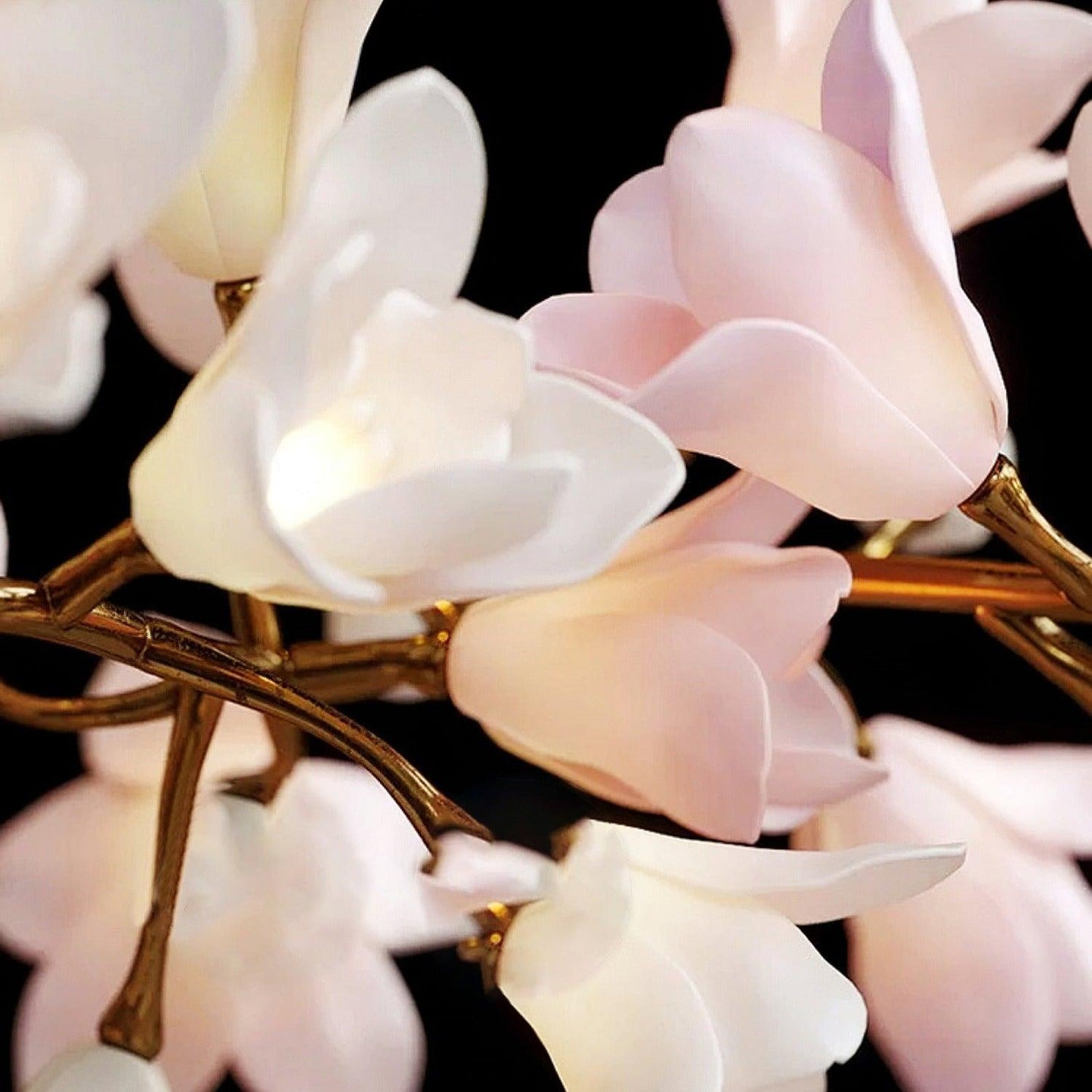 Elegant Circular Blossom Chandelier - Dimmable LED & Adjustable Height