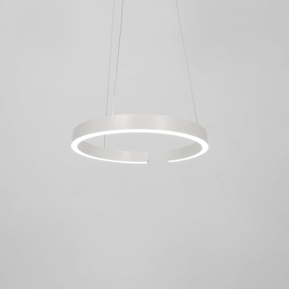 Modern Circular Chandelier - Adjustable LED Lighting & Dimmable Featur