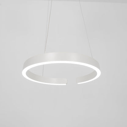 Modern Circular Chandelier - Adjustable LED Lighting & Dimmable Featur