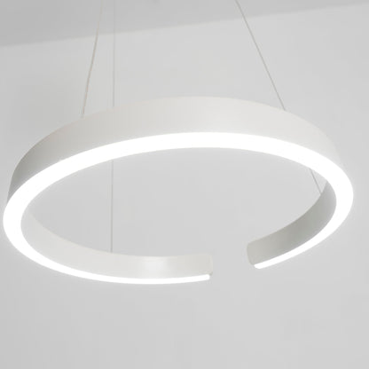 Modern Circular Chandelier - Adjustable LED Lighting & Dimmable Featur