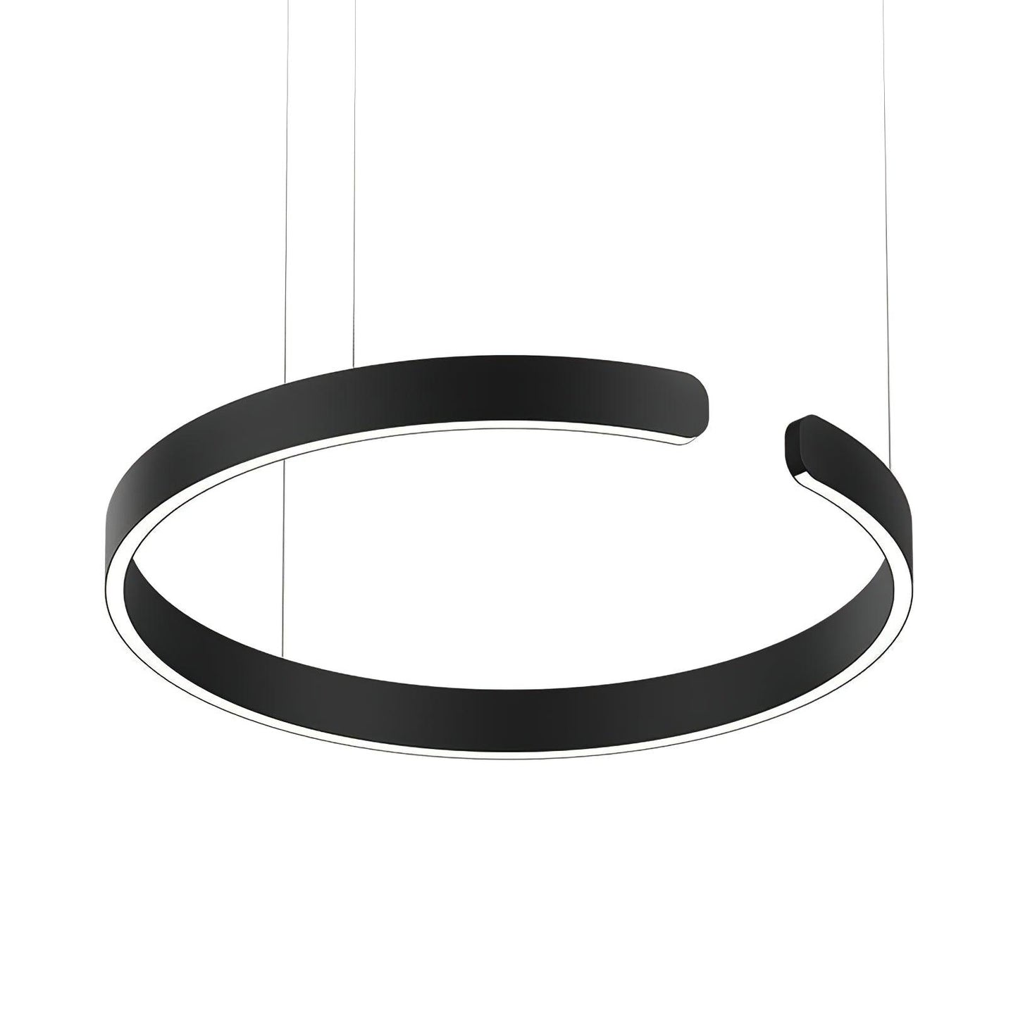 Modern Circular Chandelier - Adjustable LED Lighting & Dimmable Featur