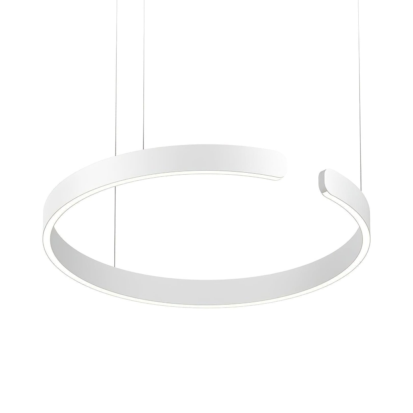 Modern Circular Chandelier - Adjustable LED Lighting & Dimmable Featur
