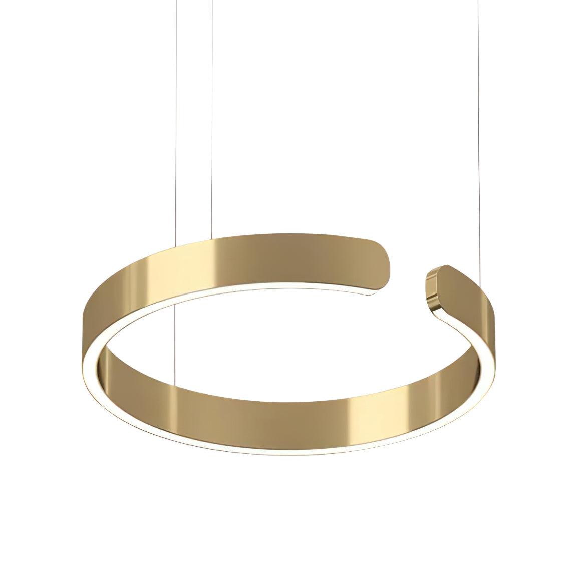 Modern Circular Chandelier - Adjustable LED Lighting & Dimmable Featur
