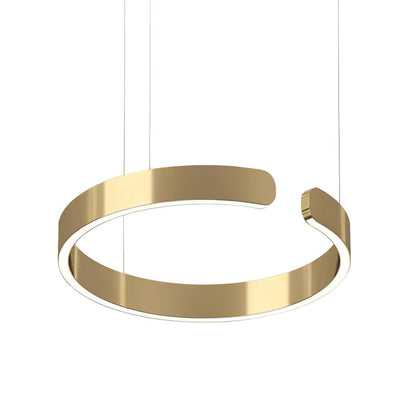 Modern Circular Chandelier - Adjustable LED Lighting & Dimmable Featur
