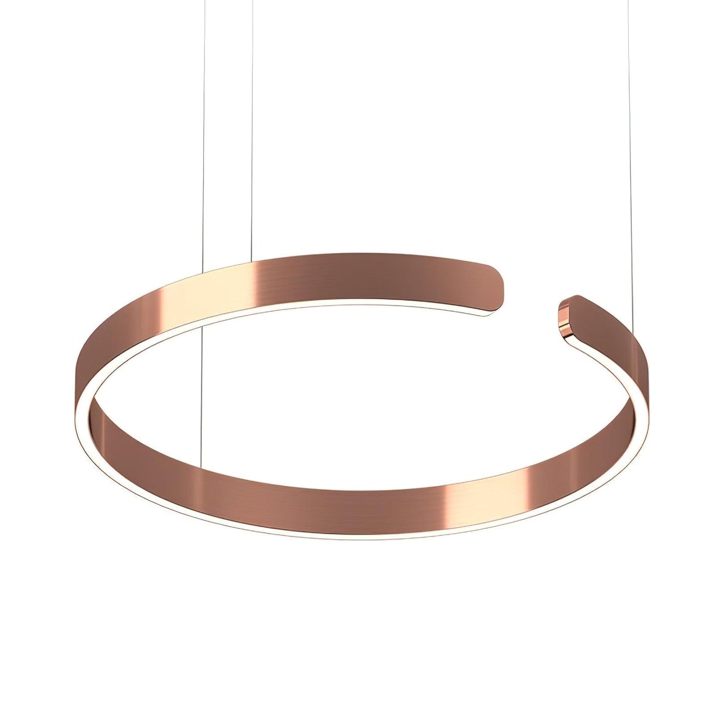 Modern Circular Chandelier - Adjustable LED Lighting & Dimmable Featur