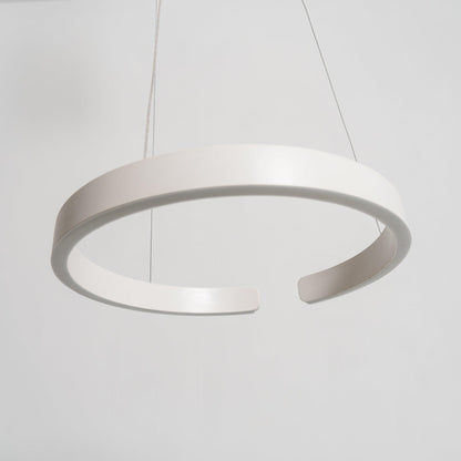 Modern Circular Chandelier - Adjustable LED Lighting & Dimmable Featur