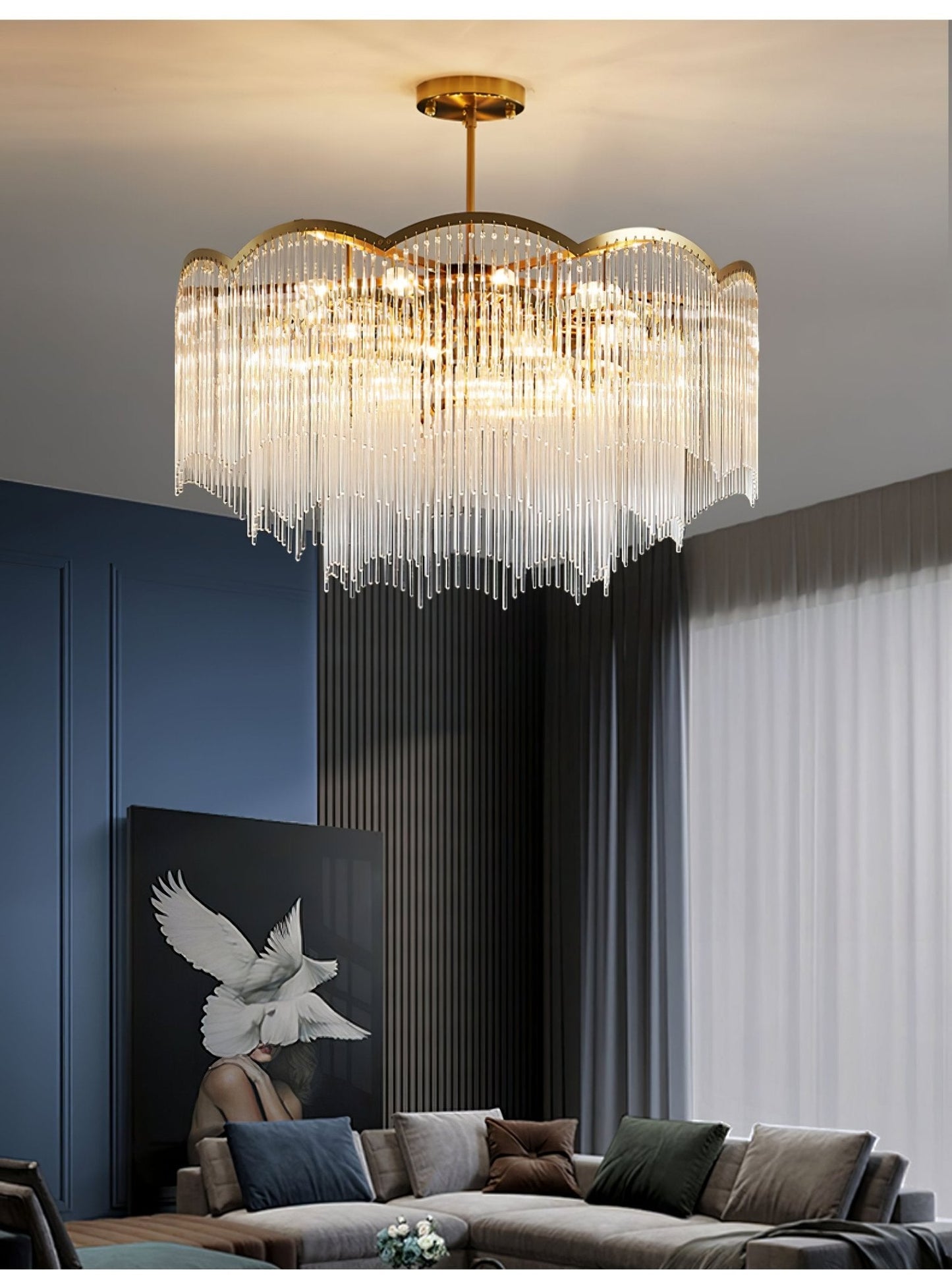 Elegant Maria Theresa Chandelier - Crystal Accents & Adjustable Height