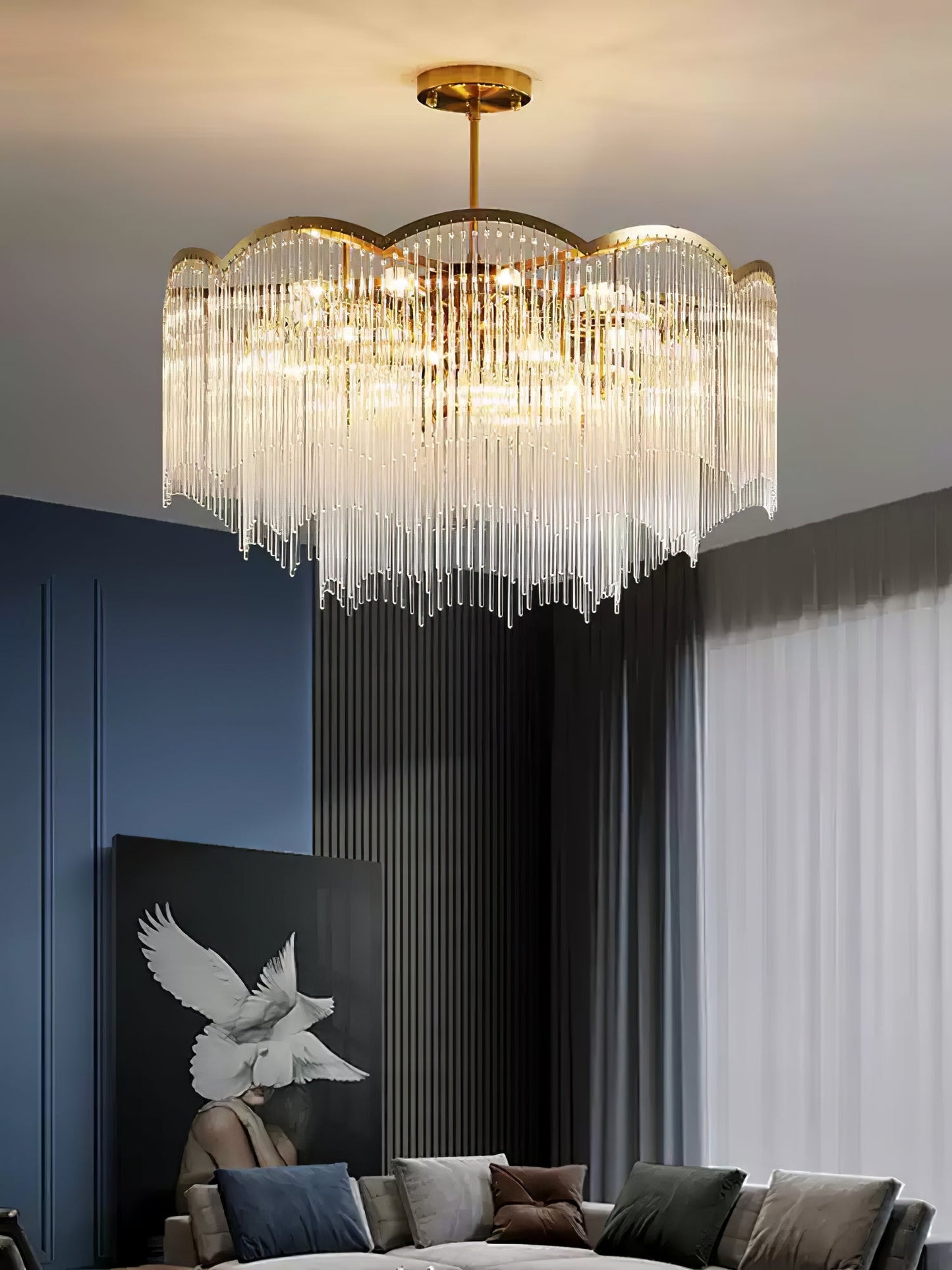 Elegant Maria Theresa Chandelier - Crystal Accents & Adjustable Height