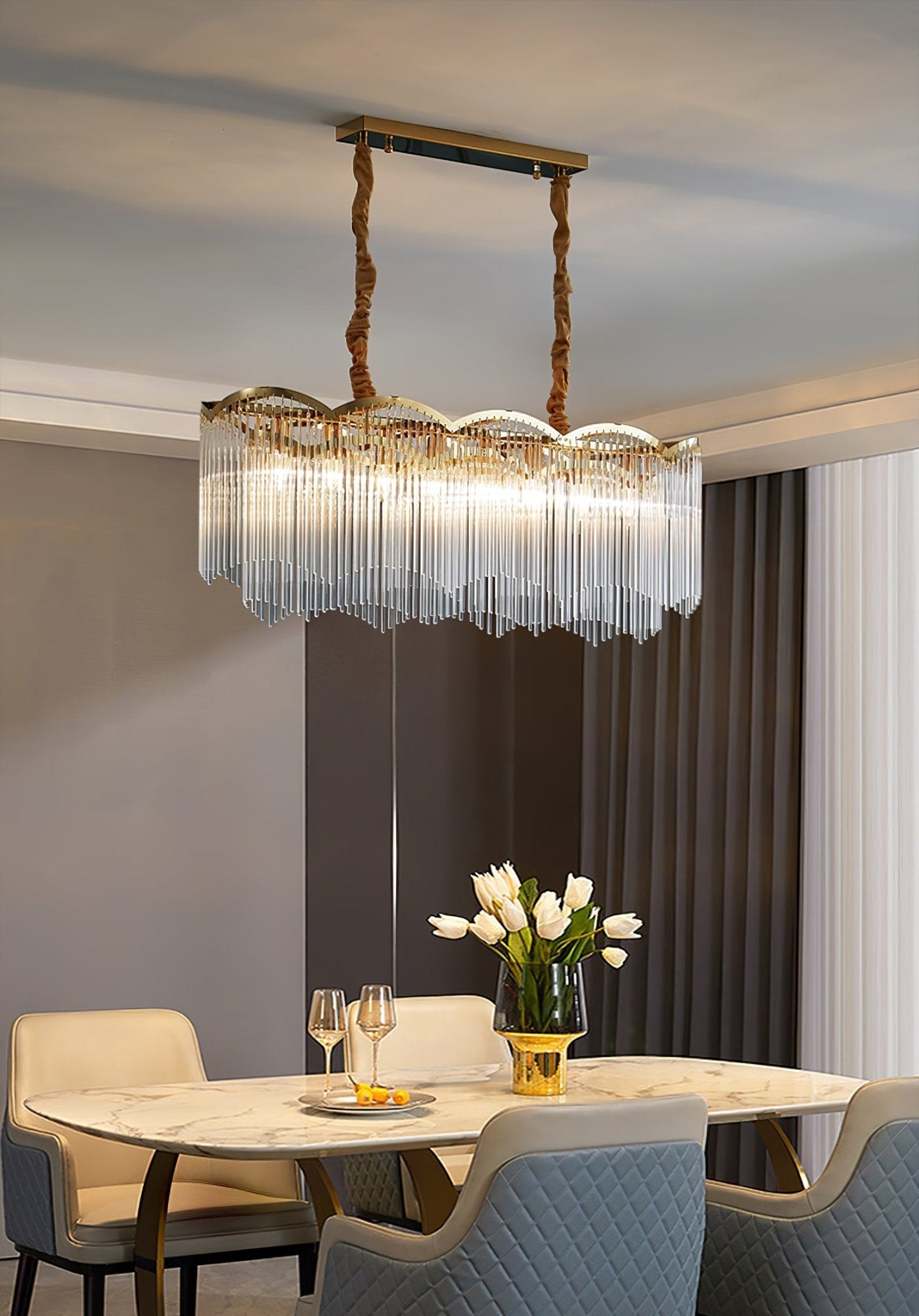 Elegant Maria Theresa Chandelier - Crystal Accents & Adjustable Height
