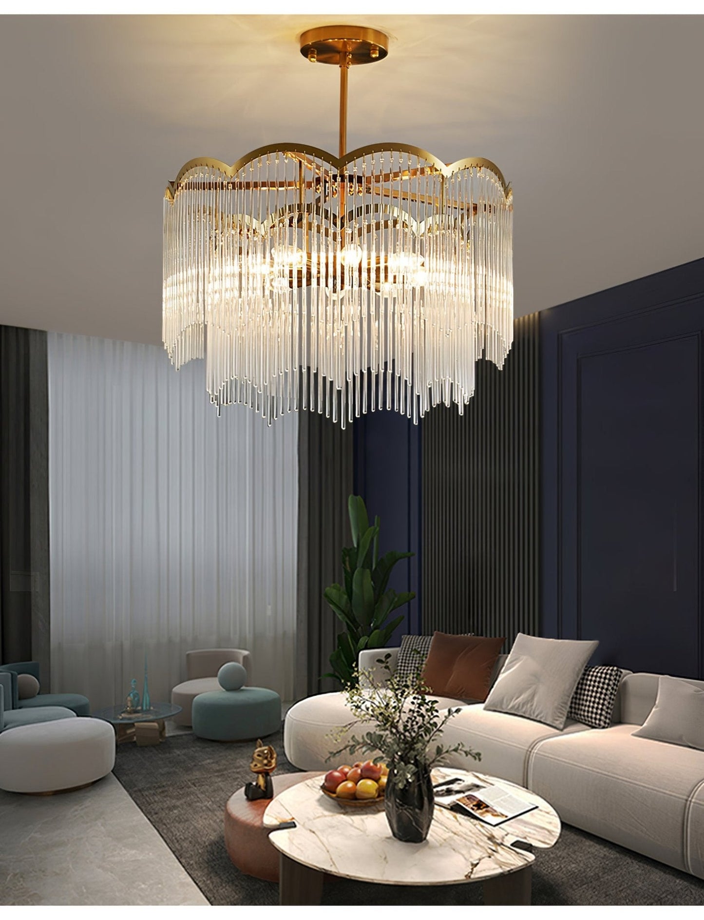 Elegant Maria Theresa Chandelier - Crystal Accents & Adjustable Height