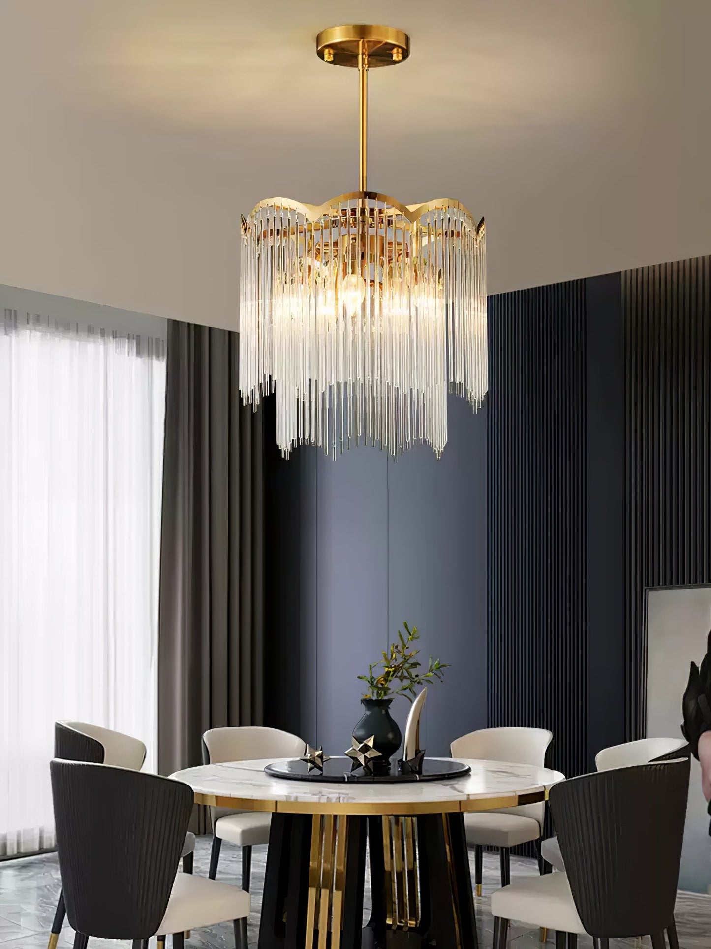 Elegant Maria Theresa Chandelier - Crystal Accents & Adjustable Height