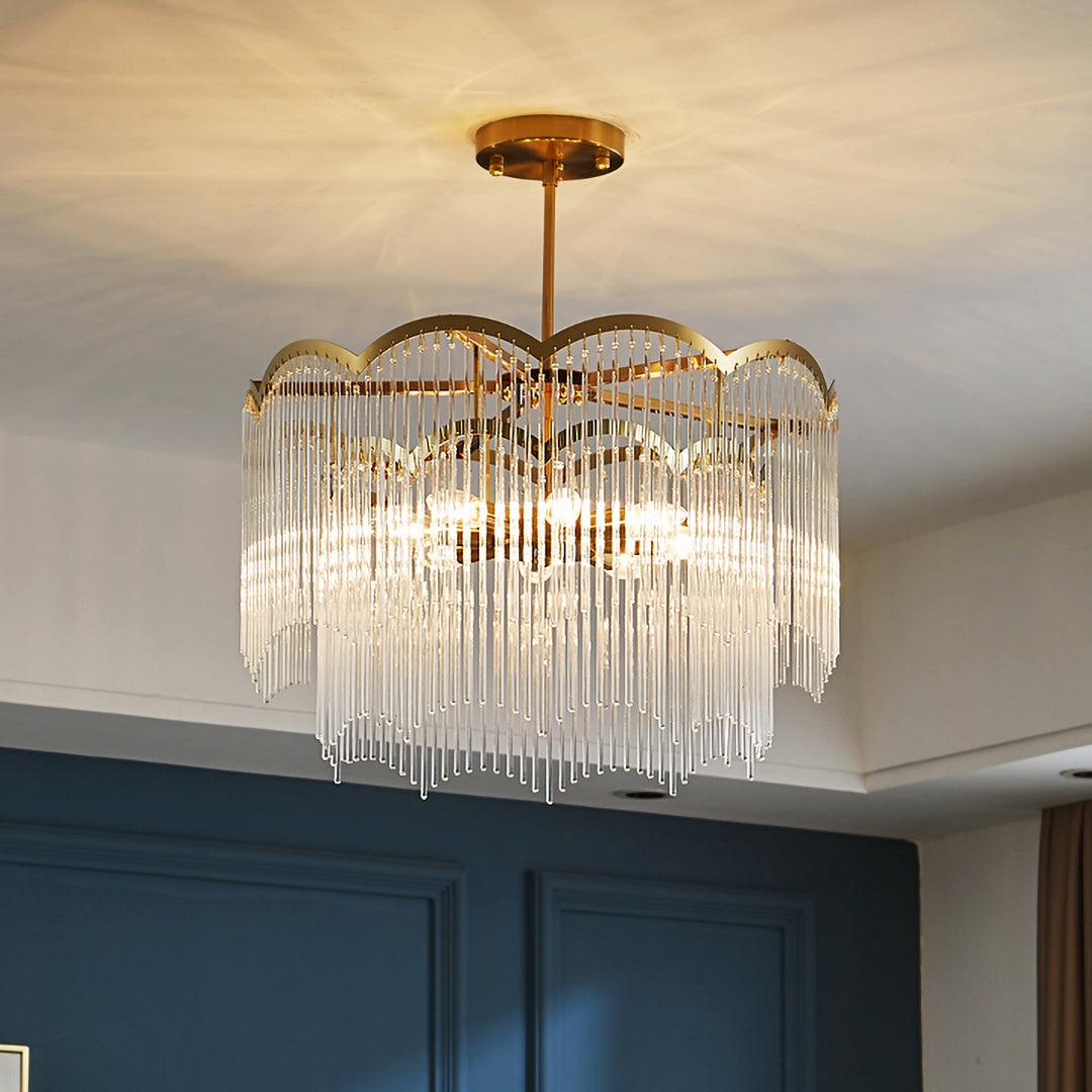 Elegant Maria Theresa Chandelier - Crystal Accents & Adjustable Height