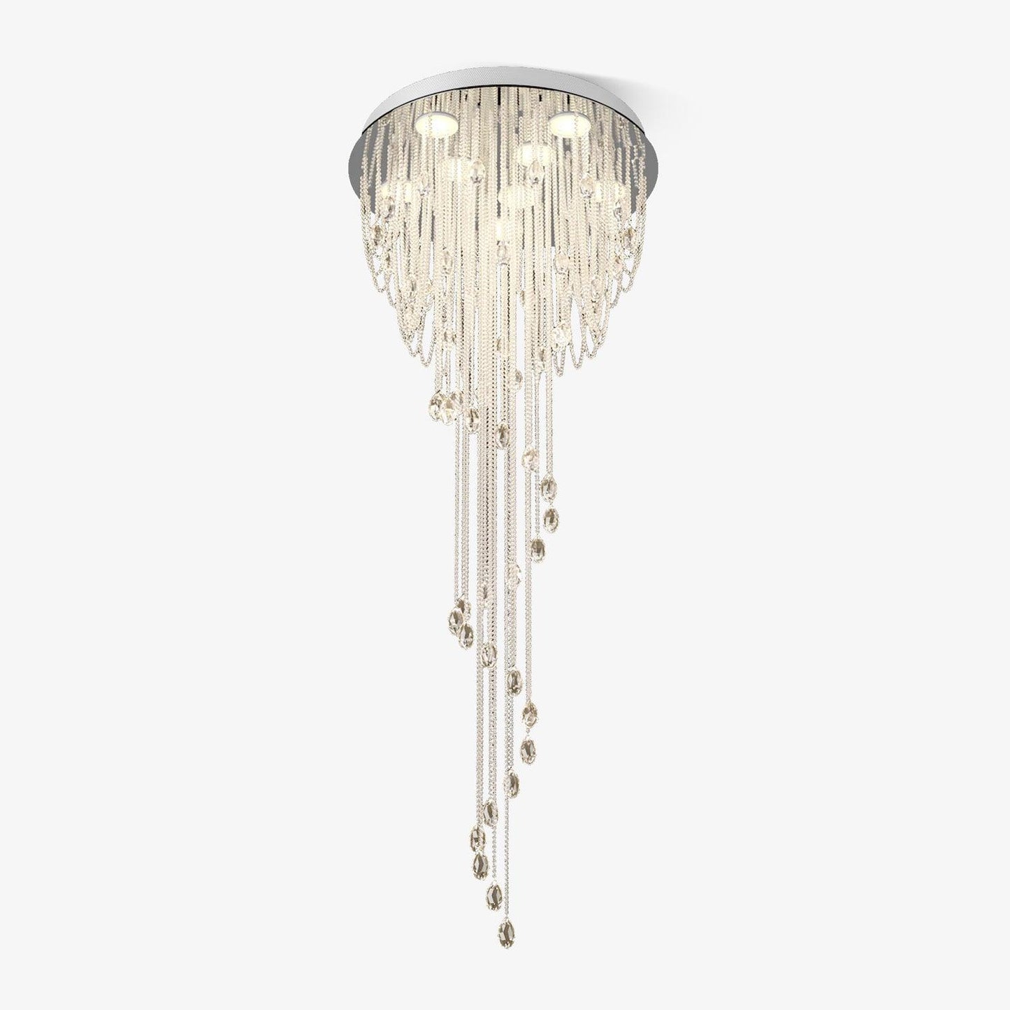 Elegant Classic Symphony Spiral Chandelier with Crystal Accents & LED