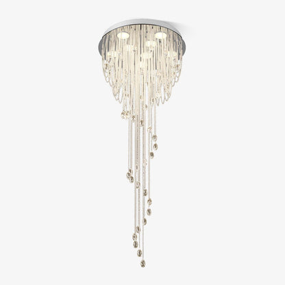 Elegant Classic Symphony Spiral Chandelier with Crystal Accents & LED