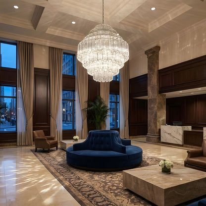 Grande Palermo Crystal Chandelier - Elegant Design, Adjustable Height