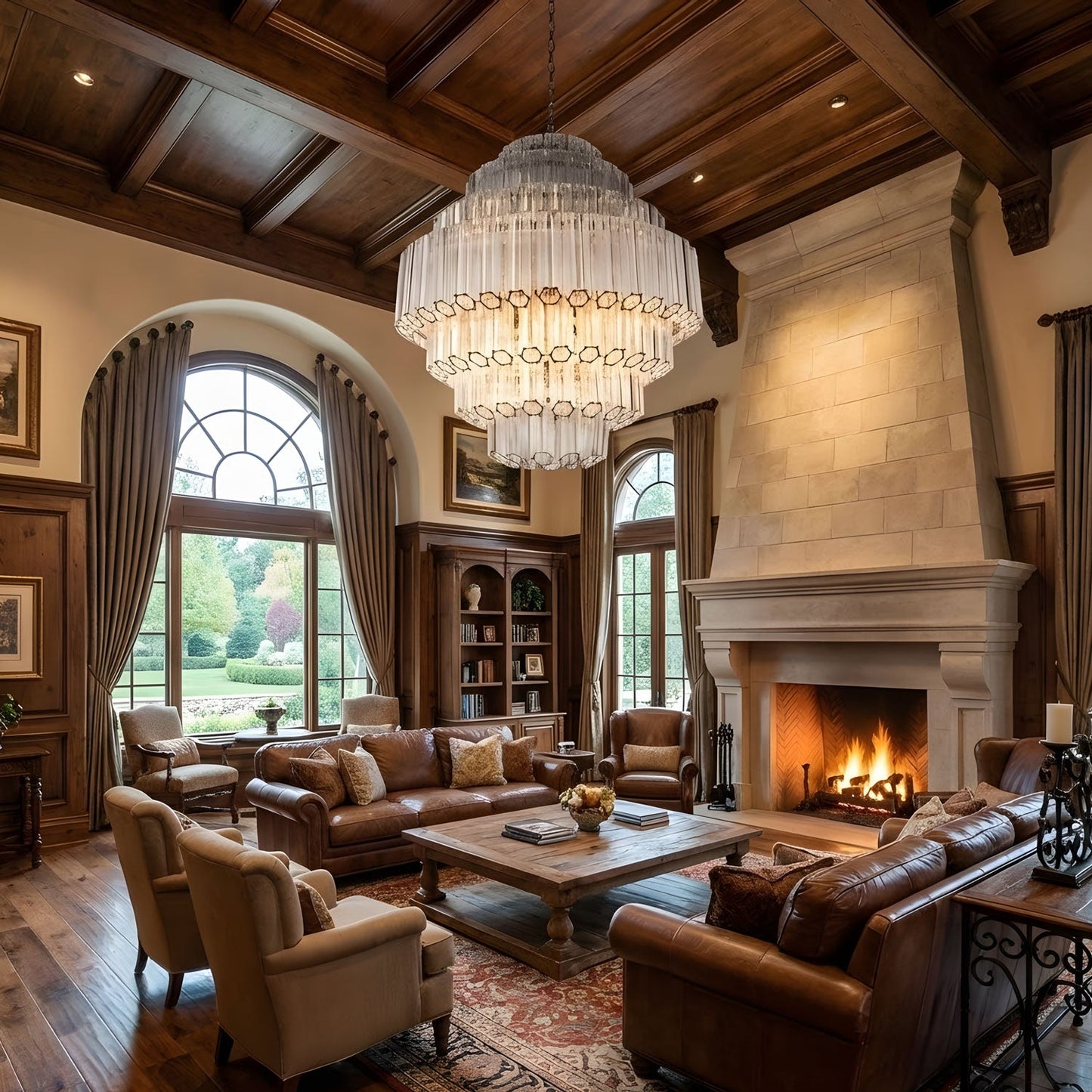 Grande Palermo Crystal Chandelier - Elegant Design, Adjustable Height