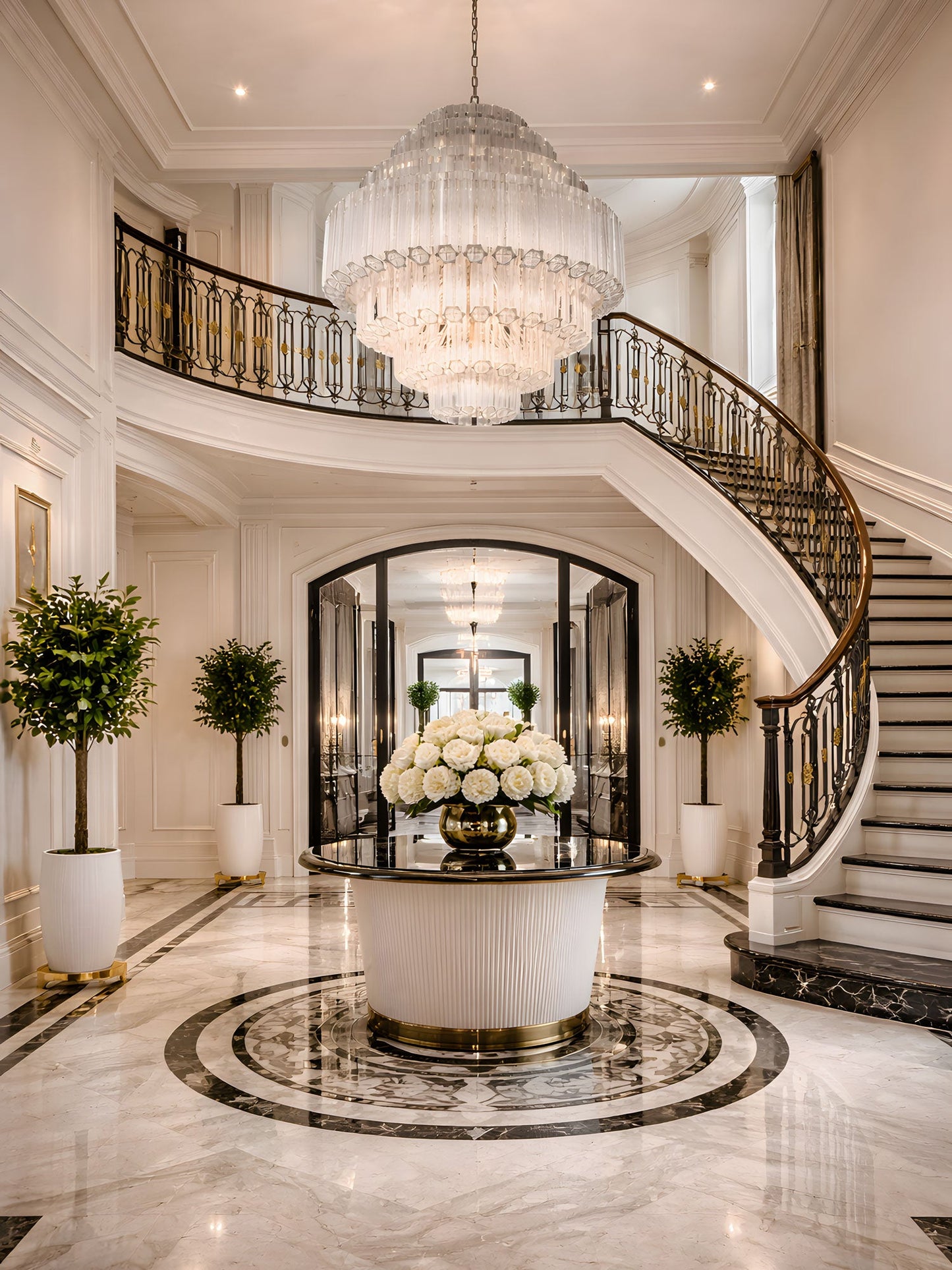 Grande Palermo Crystal Chandelier - Elegant Design, Adjustable Height