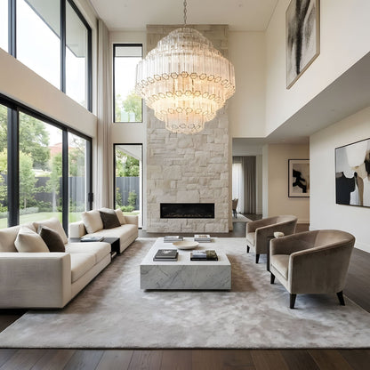 Grande Palermo Crystal Chandelier - Elegant Design, Adjustable Height