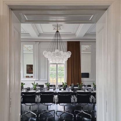 Modern Bubble Chandelier - Elegant Design with Adjustable Height & LED