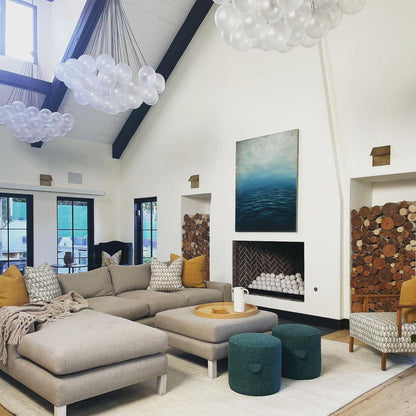 Modern Bubble Chandelier - Elegant Design with Adjustable Height & LED