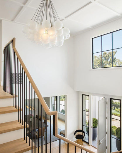 Modern Bubble Chandelier - Elegant Design with Adjustable Height & LED