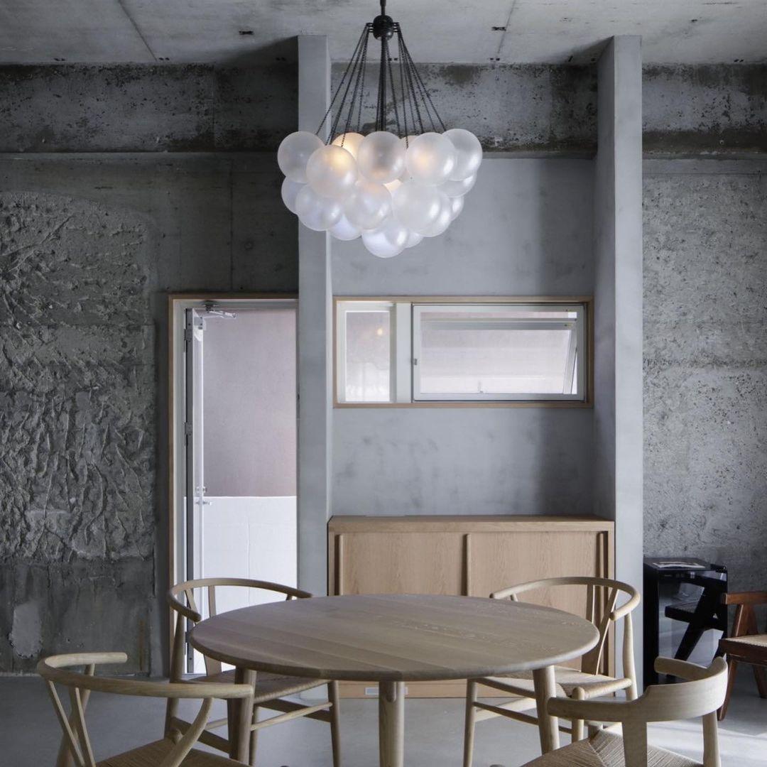 Modern Bubble Chandelier - Elegant Design with Adjustable Height & LED