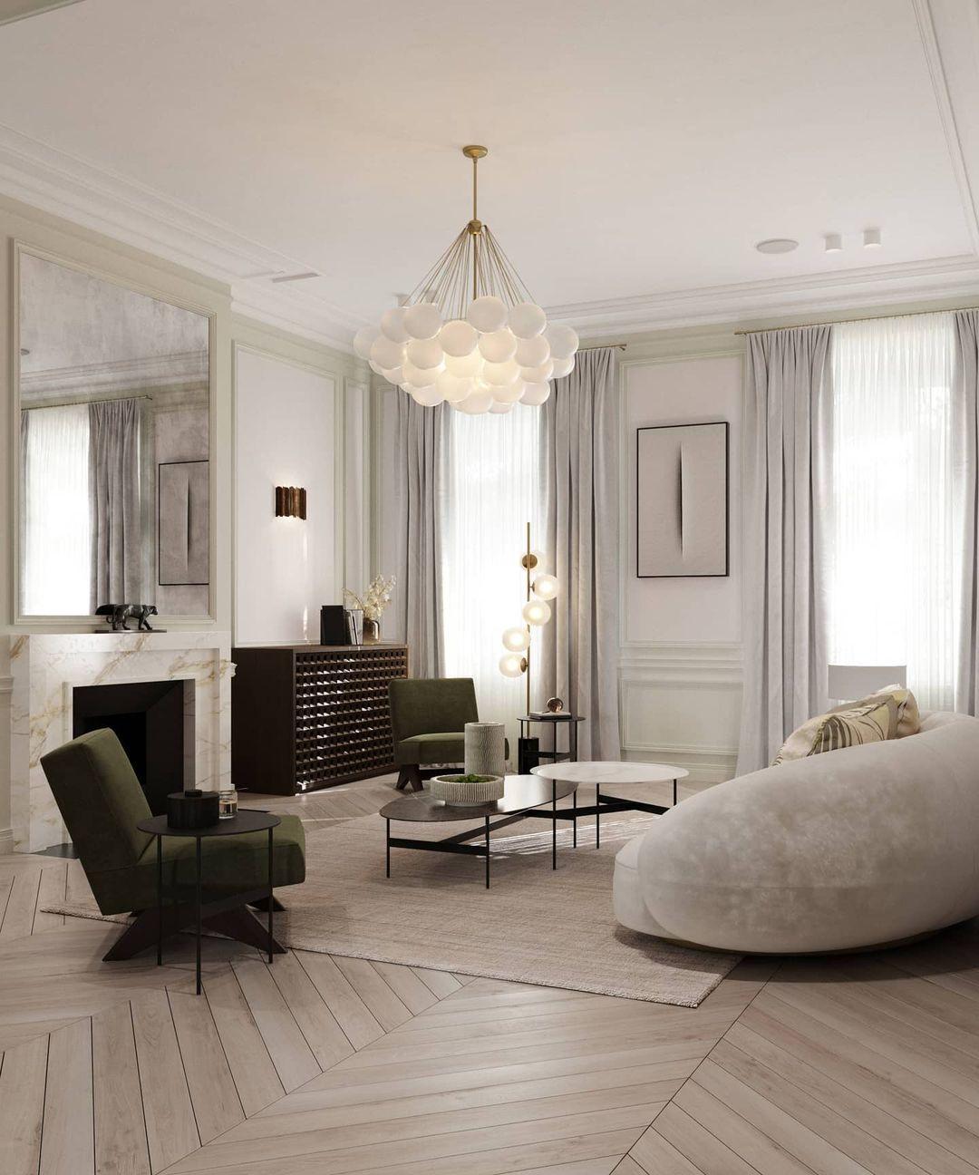 Modern Bubble Chandelier - Elegant Design with Adjustable Height & LED