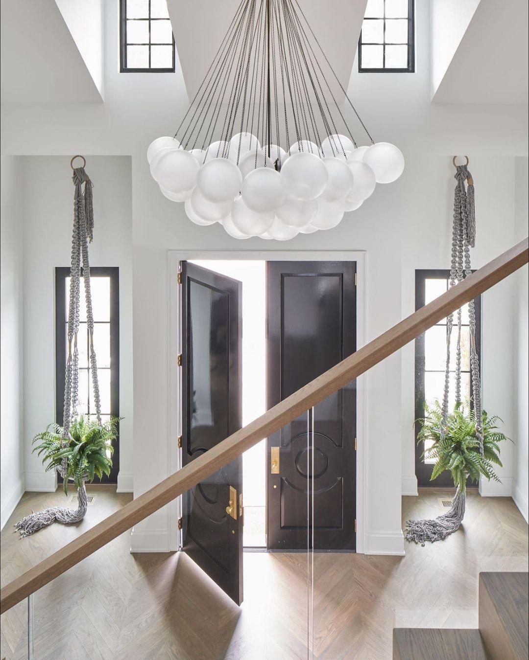 Modern Bubble Chandelier - Elegant Design with Adjustable Height & LED