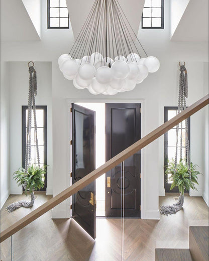 Modern Bubble Chandelier - Elegant Design with Adjustable Height & LED