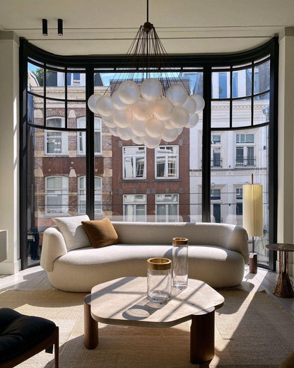 Modern Bubble Chandelier - Elegant Design with Adjustable Height & LED