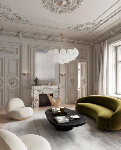 Modern Bubble Chandelier - Elegant Design with Adjustable Height & LED