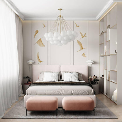 Modern Bubble Chandelier - Elegant Design with Adjustable Height & LED