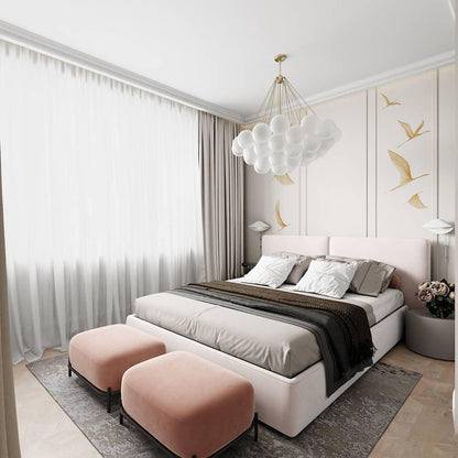 Modern Bubble Chandelier - Elegant Design with Adjustable Height & LED