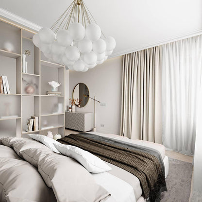 Modern Bubble Chandelier - Elegant Design with Adjustable Height & LED