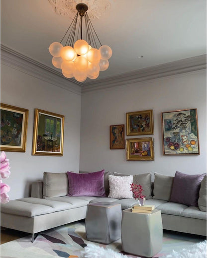 Modern Bubble Chandelier - Elegant Design with Adjustable Height & LED