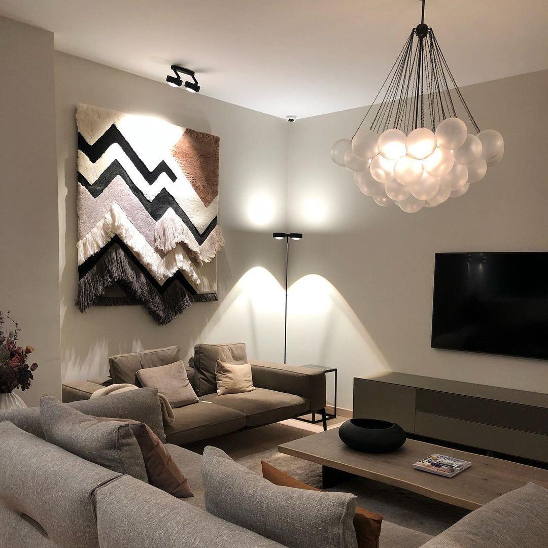Modern Bubble Chandelier - Elegant Design with Adjustable Height & LED