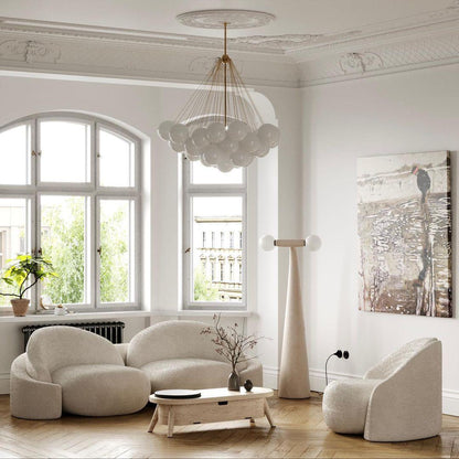 Modern Bubble Chandelier - Elegant Design with Adjustable Height & LED