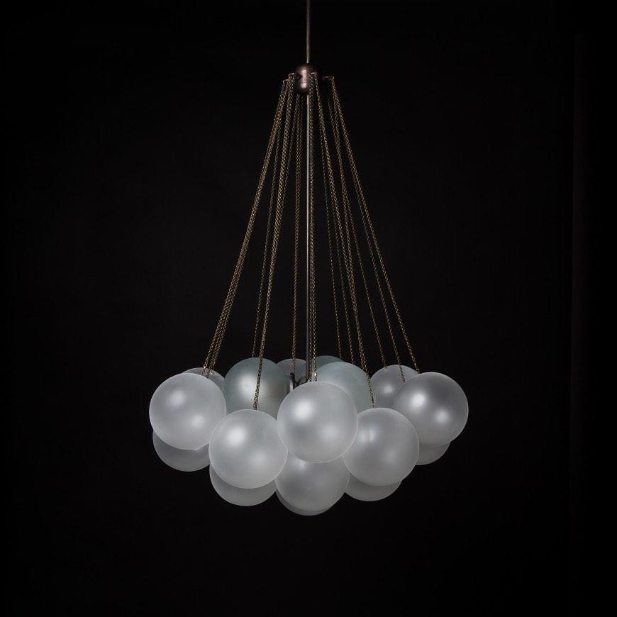 Modern Bubble Chandelier - Elegant Design with Adjustable Height & LED