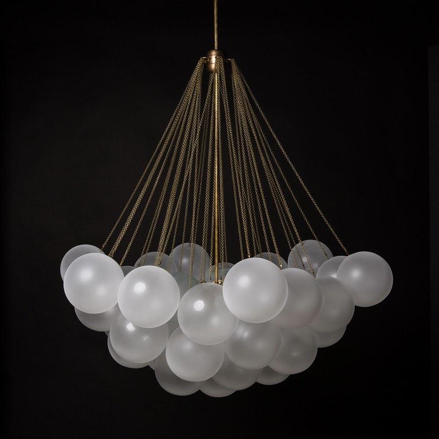 Modern Bubble Chandelier - Elegant Design with Adjustable Height & LED