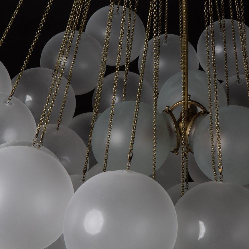 Modern Bubble Chandelier - Elegant Design with Adjustable Height & LED