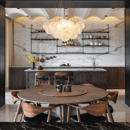 Modern Bubble Chandelier - Elegant Design with Adjustable Height & LED
