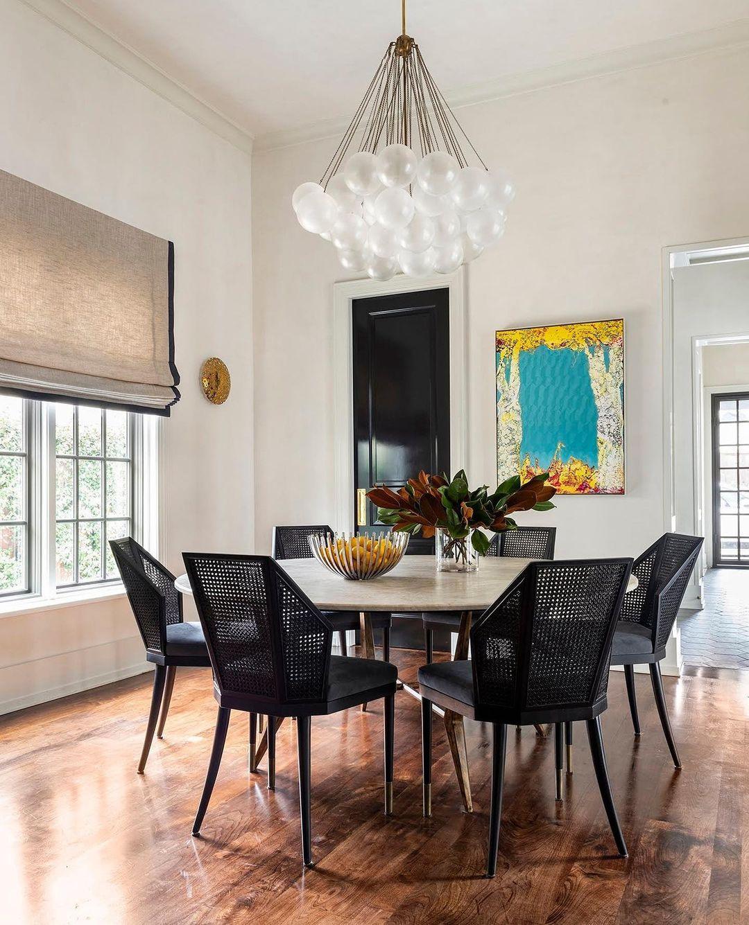 Modern Bubble Chandelier - Elegant Design with Adjustable Height & LED