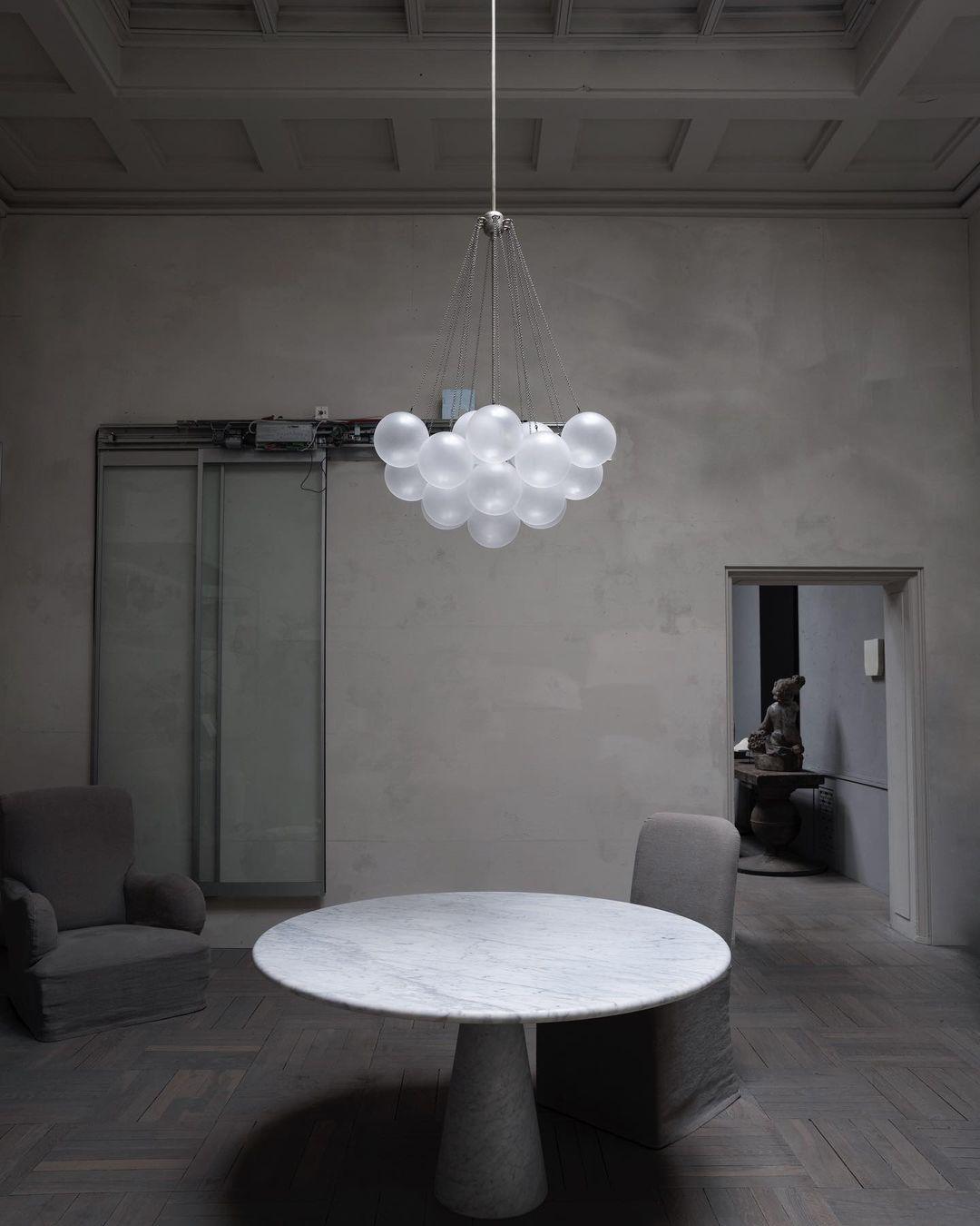 Modern Bubble Chandelier - Elegant Design with Adjustable Height & LED